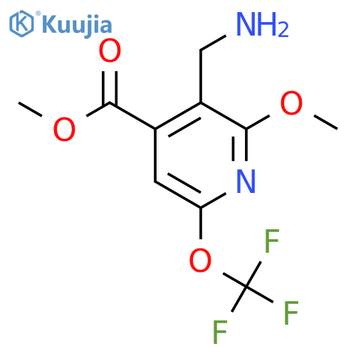 Methyl 3-(aminomethyl)-2-methoxy-6-(trifluoromethoxy)pyridine-4-carboxylate structure