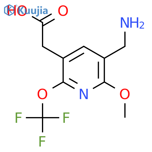 3-(Aminomethyl)-2-methoxy-6-(trifluoromethoxy)pyridine-5-acetic acid structure