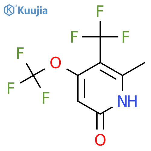 6-Hydroxy-2-methyl-4-(trifluoromethoxy)-3-(trifluoromethyl)pyridine structure