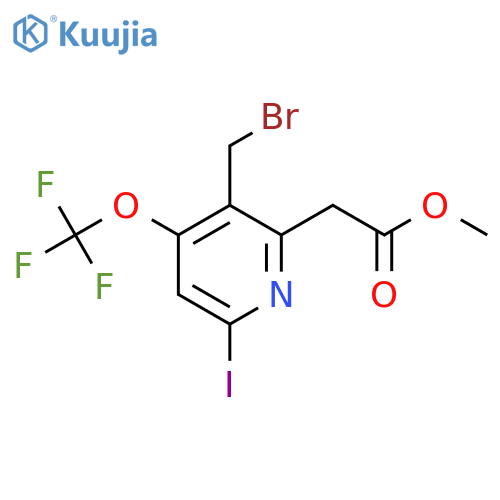 Methyl 3-(bromomethyl)-6-iodo-4-(trifluoromethoxy)pyridine-2-acetate structure