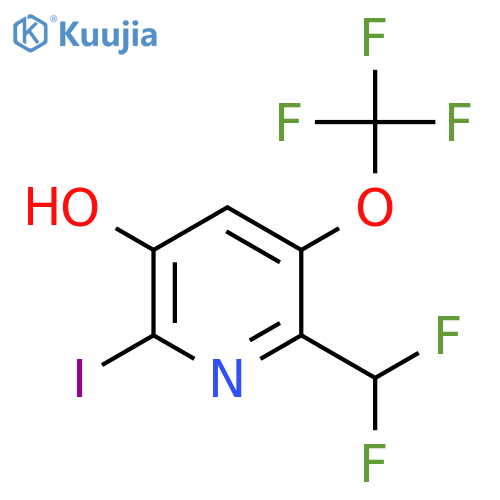 2-(Difluoromethyl)-5-hydroxy-6-iodo-3-(trifluoromethoxy)pyridine structure