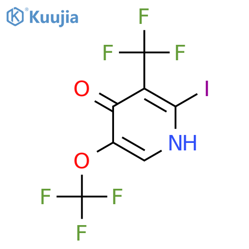 4-Hydroxy-2-iodo-5-(trifluoromethoxy)-3-(trifluoromethyl)pyridine structure
