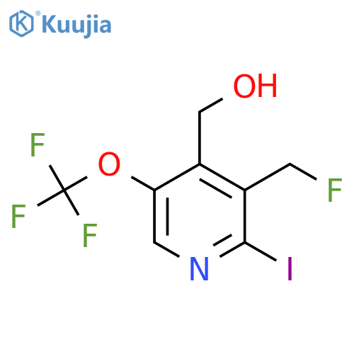 3-(Fluoromethyl)-2-iodo-5-(trifluoromethoxy)pyridine-4-methanol structure