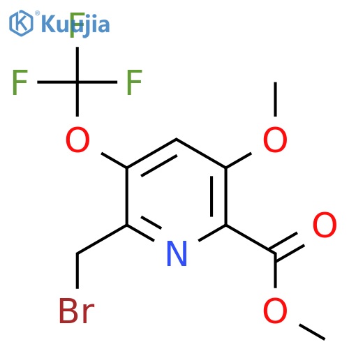 Methyl 2-(bromomethyl)-5-methoxy-3-(trifluoromethoxy)pyridine-6-carboxylate structure