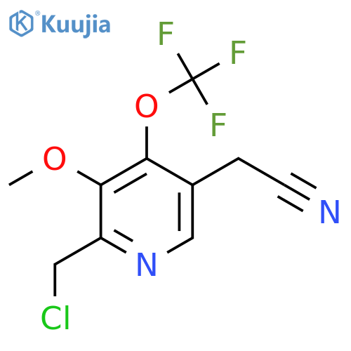 2-(Chloromethyl)-3-methoxy-4-(trifluoromethoxy)pyridine-5-acetonitrile structure