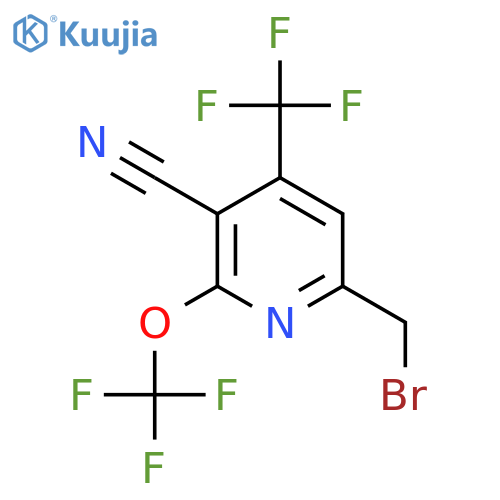 6-(Bromomethyl)-3-cyano-2-(trifluoromethoxy)-4-(trifluoromethyl)pyridine structure