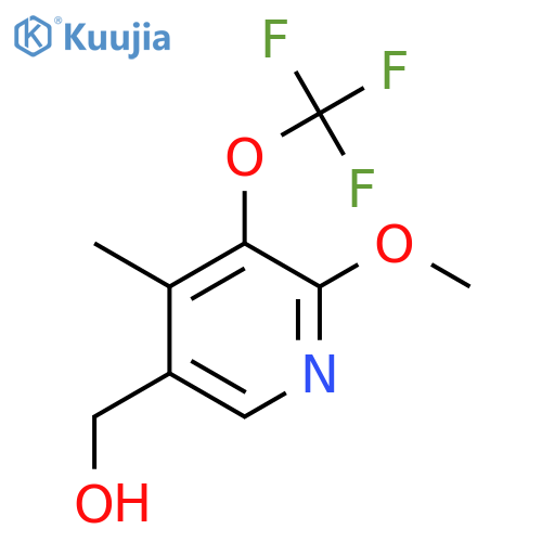 2-Methoxy-4-methyl-3-(trifluoromethoxy)pyridine-5-methanol structure