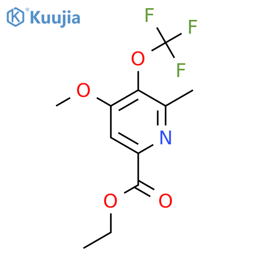 Ethyl 4-methoxy-2-methyl-3-(trifluoromethoxy)pyridine-6-carboxylate structure