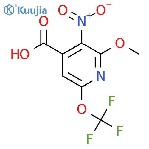 2-Methoxy-3-nitro-6-(trifluoromethoxy)pyridine-4-carboxylic acid structure