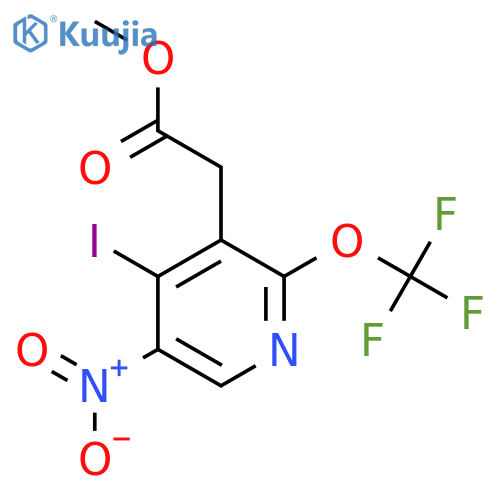 Methyl 4-iodo-5-nitro-2-(trifluoromethoxy)pyridine-3-acetate structure