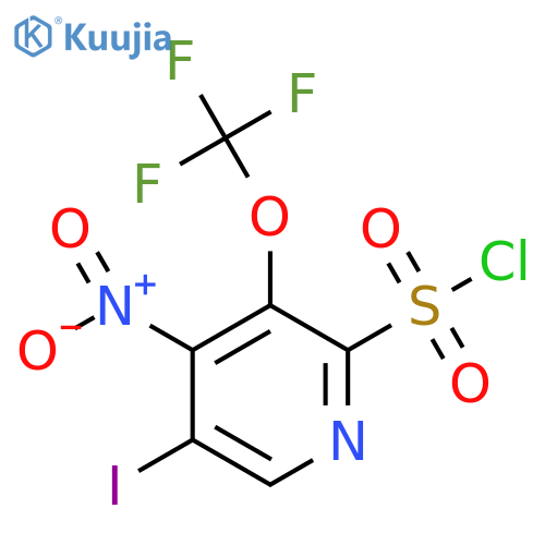5-Iodo-4-nitro-3-(trifluoromethoxy)pyridine-2-sulfonyl chloride structure