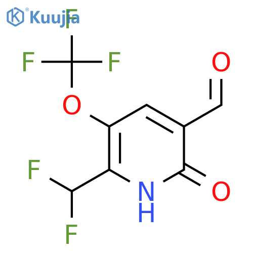 2-(Difluoromethyl)-6-hydroxy-3-(trifluoromethoxy)pyridine-5-carboxaldehyde structure