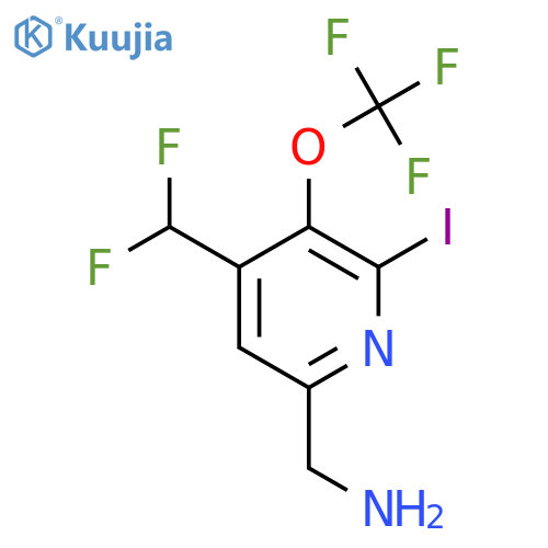 6-(Aminomethyl)-4-(difluoromethyl)-2-iodo-3-(trifluoromethoxy)pyridine structure