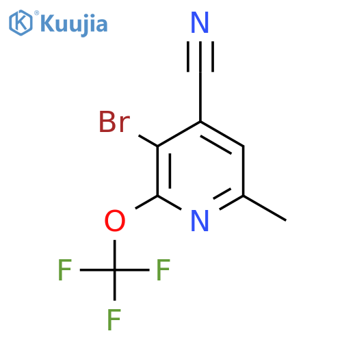 3-Bromo-4-cyano-6-methyl-2-(trifluoromethoxy)pyridine structure