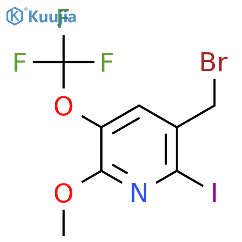 3-(Bromomethyl)-2-iodo-6-methoxy-5-(trifluoromethoxy)pyridine structure