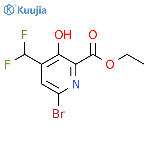 Ethyl 6-bromo-4-(difluoromethyl)-3-hydroxypyridine-2-carboxylate structure
