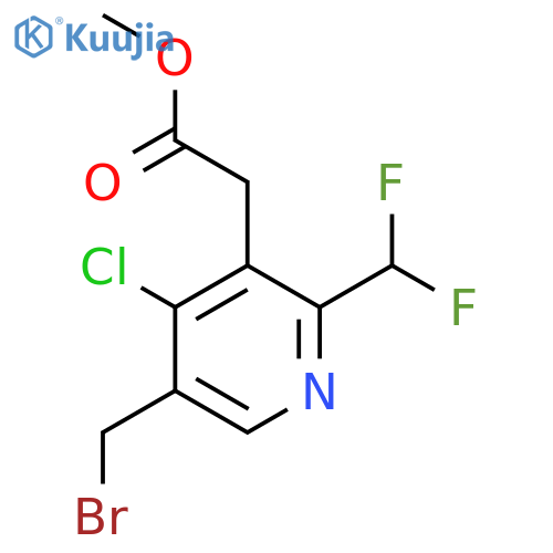 Methyl 5-(bromomethyl)-4-chloro-2-(difluoromethyl)pyridine-3-acetate structure