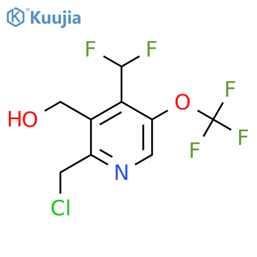2-(Chloromethyl)-4-(difluoromethyl)-5-(trifluoromethoxy)pyridine-3-methanol structure