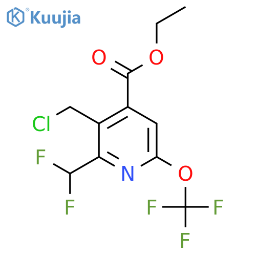 Ethyl 3-(chloromethyl)-2-(difluoromethyl)-6-(trifluoromethoxy)pyridine-4-carboxylate structure