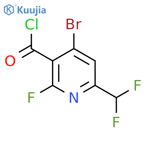 4-Bromo-6-(difluoromethyl)-2-fluoropyridine-3-carbonyl chloride structure