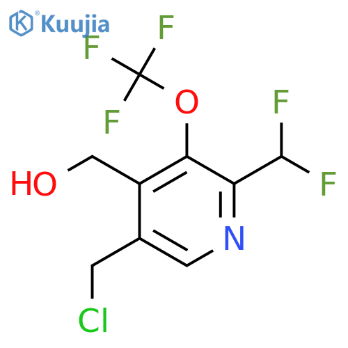 5-(Chloromethyl)-2-(difluoromethyl)-3-(trifluoromethoxy)pyridine-4-methanol structure