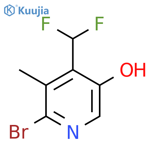 2-Bromo-4-(difluoromethyl)-5-hydroxy-3-methylpyridine structure