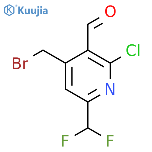 4-(Bromomethyl)-2-chloro-6-(difluoromethyl)pyridine-3-carboxaldehyde structure