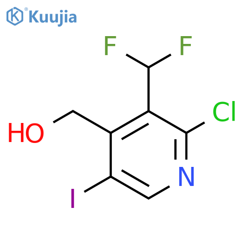 2-Chloro-3-(difluoromethyl)-5-iodopyridine-4-methanol structure