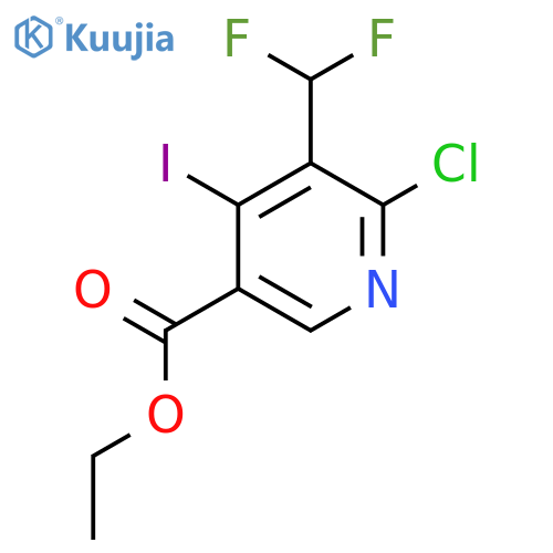 Ethyl 2-chloro-3-(difluoromethyl)-4-iodopyridine-5-carboxylate structure