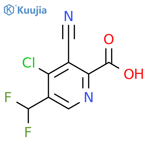 4-Chloro-3-cyano-5-(difluoromethyl)pyridine-2-carboxylic acid structure