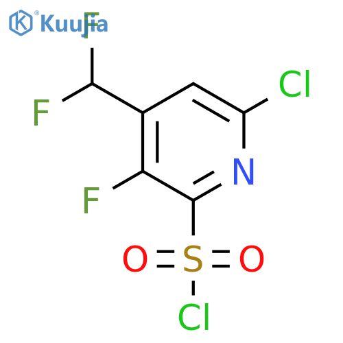 6-Chloro-4-(difluoromethyl)-3-fluoropyridine-2-sulfonyl chloride structure