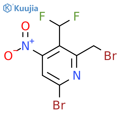 6-Bromo-2-(bromomethyl)-3-(difluoromethyl)-4-nitropyridine structure