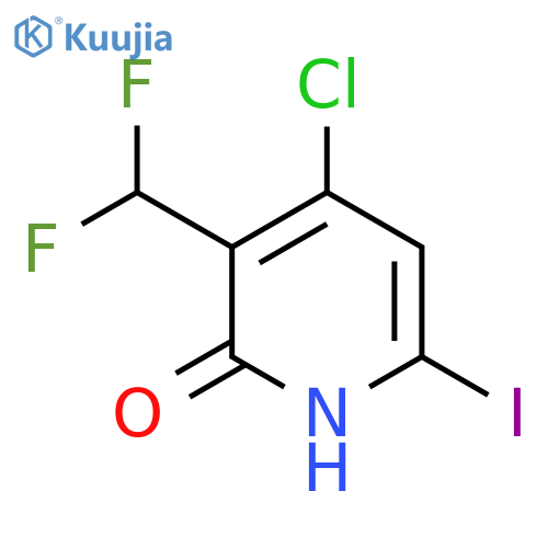 4-Chloro-3-(difluoromethyl)-2-hydroxy-6-iodopyridine structure