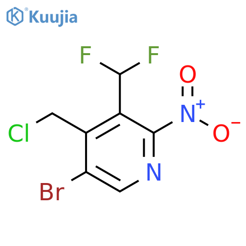 5-Bromo-4-(chloromethyl)-3-(difluoromethyl)-2-nitropyridine structure