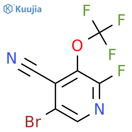 5-Bromo-4-cyano-2-fluoro-3-(trifluoromethoxy)pyridine structure
