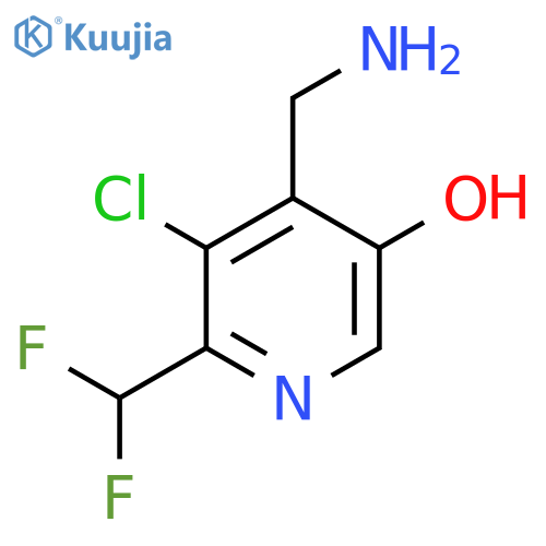 4-(Aminomethyl)-3-chloro-2-(difluoromethyl)-5-hydroxypyridine structure