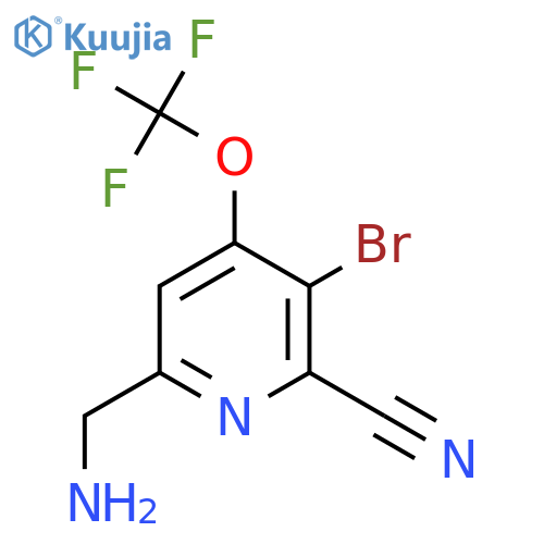 6-(Aminomethyl)-3-bromo-2-cyano-4-(trifluoromethoxy)pyridine structure