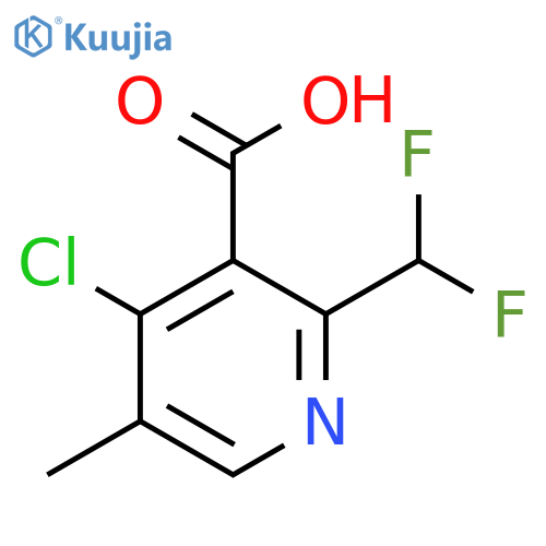4-Chloro-2-(difluoromethyl)-5-methylpyridine-3-carboxylic acid structure