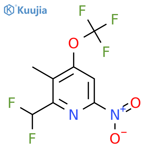 2-(Difluoromethyl)-3-methyl-6-nitro-4-(trifluoromethoxy)pyridine structure