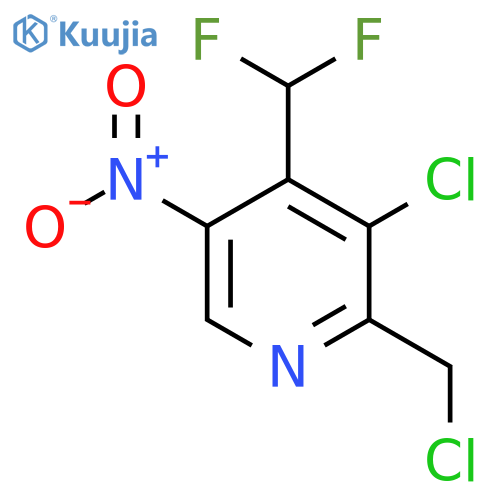 3-Chloro-2-(chloromethyl)-4-(difluoromethyl)-5-nitropyridine structure