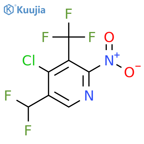 4-Chloro-5-(difluoromethyl)-2-nitro-3-(trifluoromethyl)pyridine structure