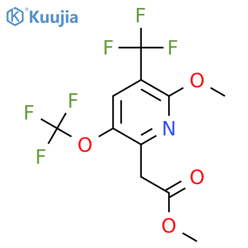 Methyl 2-methoxy-5-(trifluoromethoxy)-3-(trifluoromethyl)pyridine-6-acetate structure