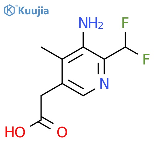 3-Amino-2-(difluoromethyl)-4-methylpyridine-5-acetic acid structure