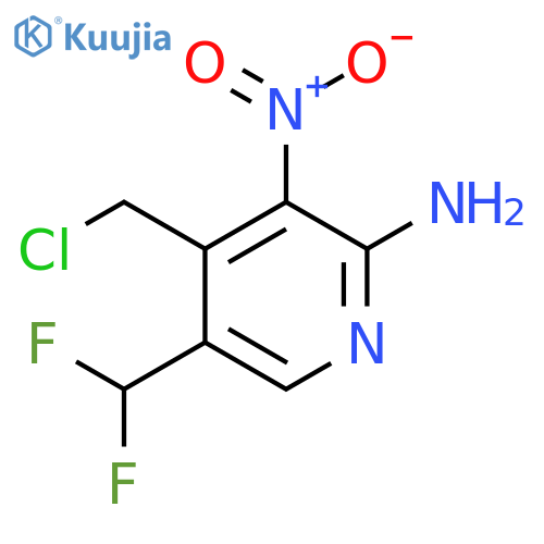 2-Amino-4-(chloromethyl)-5-(difluoromethyl)-3-nitropyridine structure