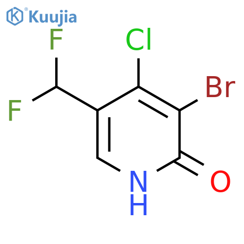 3-Bromo-4-chloro-5-(difluoromethyl)-2-hydroxypyridine structure