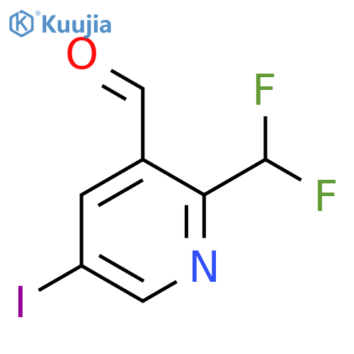2-(Difluoromethyl)-5-iodopyridine-3-carboxaldehyde structure