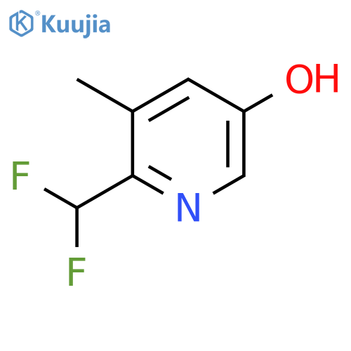 2-(Difluoromethyl)-5-hydroxy-3-methylpyridine structure