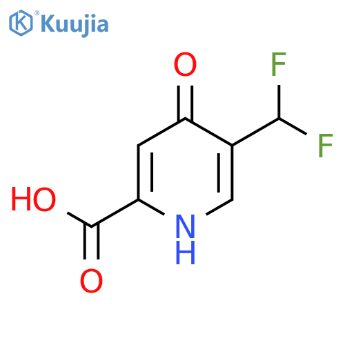 5-(Difluoromethyl)-4-hydroxypyridine-2-carboxylic acid structure