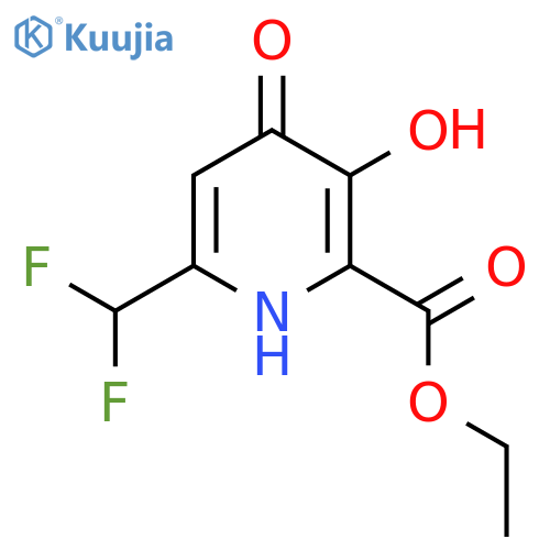 Ethyl 6-(difluoromethyl)-3,4-dihydroxypyridine-2-carboxylate structure