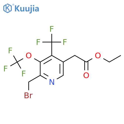 Ethyl 2-(bromomethyl)-3-(trifluoromethoxy)-4-(trifluoromethyl)pyridine-5-acetate structure